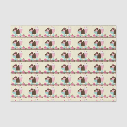 Papier Mousseline Motif de la crème glacée douce (Recto)