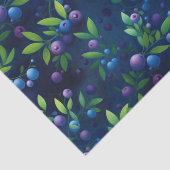 Papier Mousseline Motif de la forêt de bleuets (Détail)