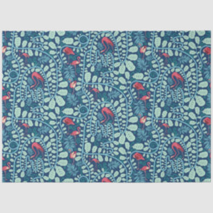 Papier Mousseline Motif de la jungle de Flamant rose luxuriante