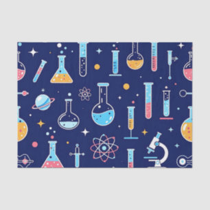 Papier Mousseline Motif de laboratoire scientifique coloré de chimie