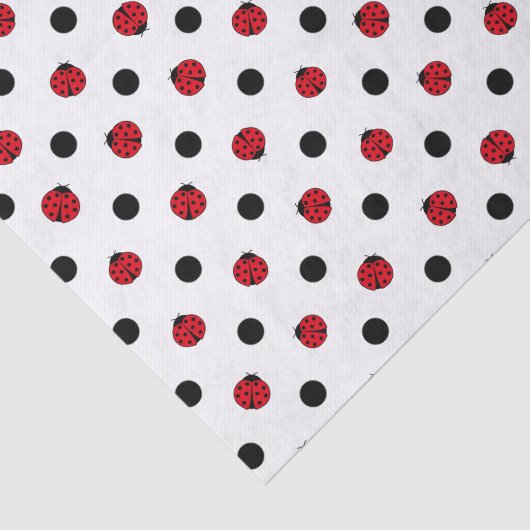 Papier Mousseline Motif de ladybug rétro (Détail)