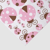 Papier Mousseline Motif De Ladybugs, Mignons Ladybugs, Pink Ladybugs (Détail)