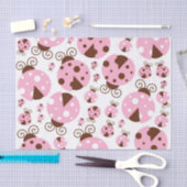 Papier Mousseline Motif De Ladybugs, Mignons Ladybugs, Pink Ladybugs (Artisanat)
