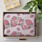 Papier Mousseline Motif de lait de fraise mignonne (Cadeau)