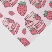 Papier Mousseline Motif de lait de fraise mignonne (Détail)