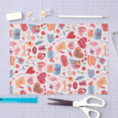 Papier Mousseline Motif de l'amour romantique de la Saint-Valentin m (Artisanat)