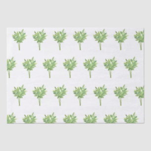 Papier Mousseline Motif de l'aquarelle du jardin botanique de la men