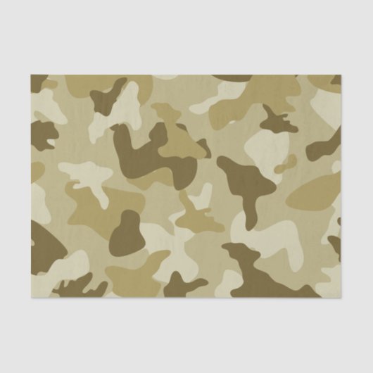 Papier Mousseline motif de l'armée de camouflage de sable jaune (Recto)