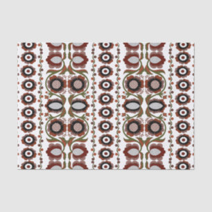 Papier Mousseline Motif de l'art folklorique estonien avec fleurs