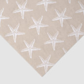 Papier Mousseline Motif de l'étoile de mer blanche (Détail)
