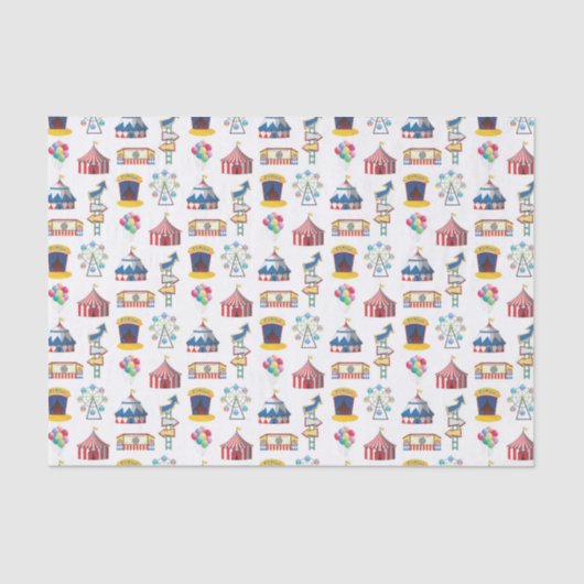 Papier Mousseline Motif de l'icône du carnaval de cirque (Recto)