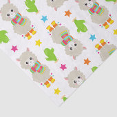 Papier Mousseline Motif De Llamas, Cute Llamas, Alpacas, Cactus (Détail)