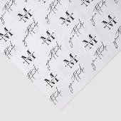 Papier Mousseline Motif de logo de Monogramme d'entreprise minimalis (Détail)