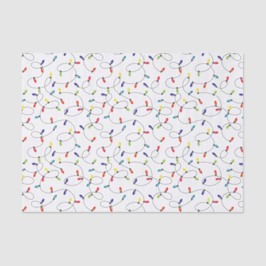 Papier Mousseline Motif de lumières de Noël (Recto)