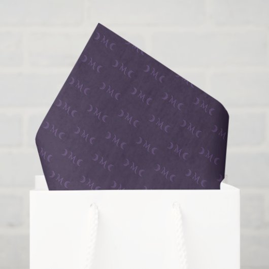Papier Mousseline Motif de lune à croissant de violet poussiéreux (Sac cadeau)