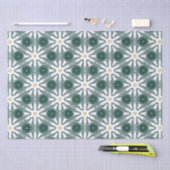 Papier Mousseline Motif de luxe de Noël Star Green Gold (Artisanat)
