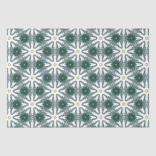 Papier Mousseline Motif de luxe de Noël Star Green Gold