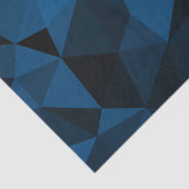 Papier Mousseline Motif de maillage géométrique bleu foncé et noir (Détail)