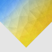 Papier Mousseline Motif de maillage géométrique bleu jaune Ukraine (Détail)