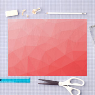 Papier Mousseline Motif de maillage géométrique dégradé rouge
