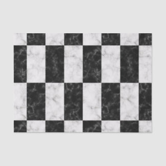 Papier Mousseline Motif de marbre noir et blanc audacieux