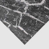 Papier Mousseline Motif de marbre noir et blanc moderne (Détail)