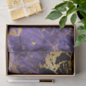 Papier Mousseline Motif de marbre noir pourpre de parties (Cadeau)