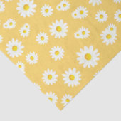 Papier Mousseline Motif de marguerites de printemps de Boho jaune (Détail)