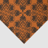 Papier Mousseline Motif de méandre grec antique en terre cuite (Détail)
