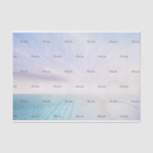 Papier Mousseline Motif de Merci d'affaires de plage simple