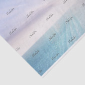 Papier Mousseline Motif de Merci d'affaires de plage simple (Détail)