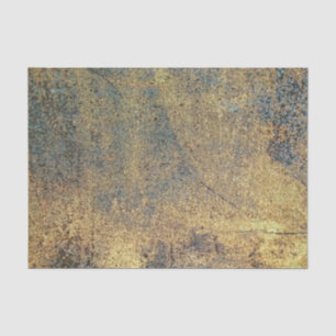 Papier Mousseline Motif de métal rouillé jaune et bleu Grunge