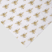 Papier Mousseline Motif de miel en vol en blanc (Détail)