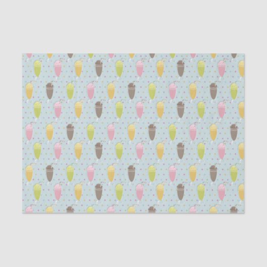 Papier Mousseline Motif de Milkshake (Recto)