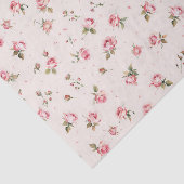 Papier Mousseline Motif de minuscules roses roses vintages (Détail)