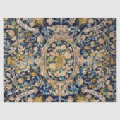 Papier Mousseline Motif de moquette fleurie décorative (Recto)