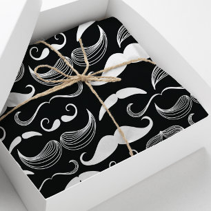 Papier Mousseline Motif de moustache hipster