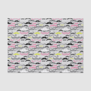 Papier Mousseline Motif de moustache, rétro style