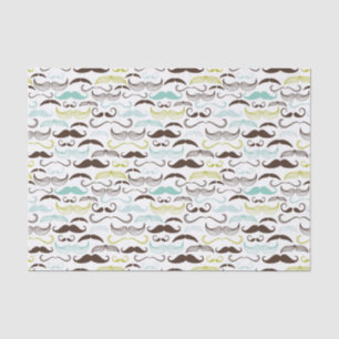 Papier Mousseline Motif de moustache, rétro style 2