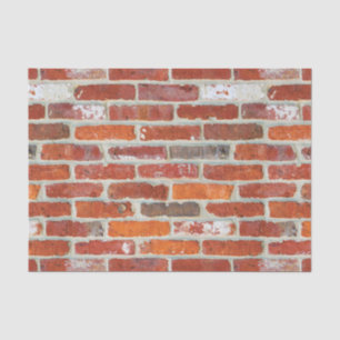 Papier Mousseline Motif de mur de brique rouge