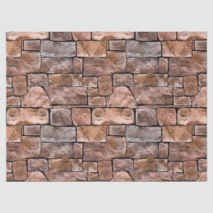 Papier Mousseline Motif de mur de pierre naturelle rustique Imprimer