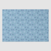 Papier Mousseline Motif de neige d'hiver bleu (Recto)