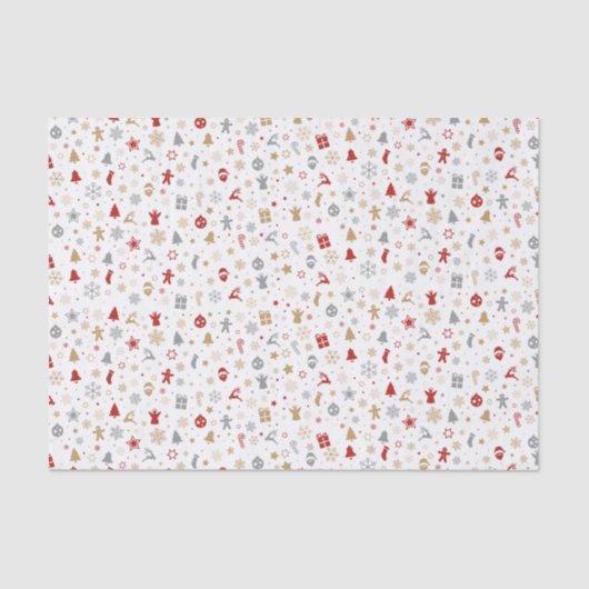 Papier Mousseline Motif de Noël (Recto)