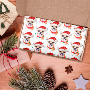 Papier Mousseline Motif de Noël de chien Chihuahua mignon