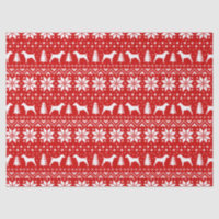 Motif de Noël de silhouettes de Jack Russell