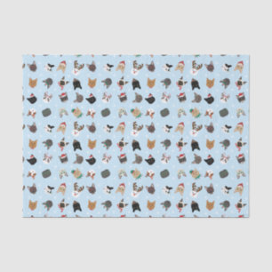 Papier Mousseline Motif de Noël du chat