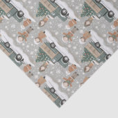 Papier Mousseline Motif de Noël Earth Tones#2 ID1009 (Détail)