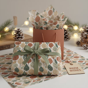 Papier Mousseline Motif de Noël Earth Tones #5 ID1009