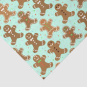 Papier Mousseline Motif de Noël Hommes Gingerbread (Détail)