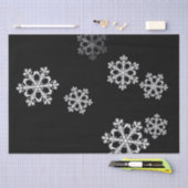 Papier Mousseline Motif de Noël minimaliste monochrome (Artisanat)